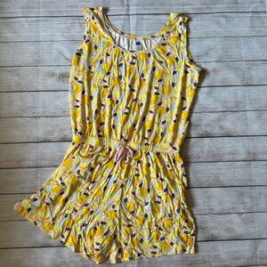 Alex’s Lemonade Stand Lemon Rayon Pink/Yellow Romper Size Large